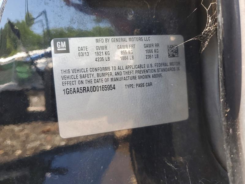 62407846 :رقم المزاد ، 1G6AA5RA0D0165954 vin ، 2013 Cadillac Ats مزاد بيع