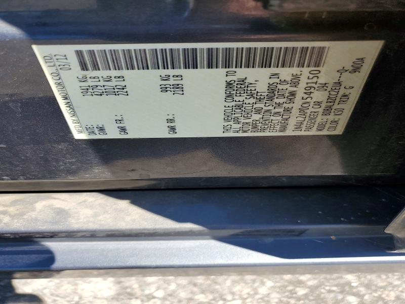 Продажа на аукционе авто 2012 Nissan Altima, vin: 1N4AL2AP0CN549150, номер лота: 63553306
