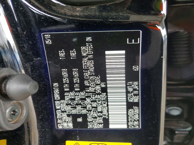 Aukcja sprzedaży 2019 Lexus Nx 300, vin: JTJBARBZ4K2179394, numer aukcji: 61898256