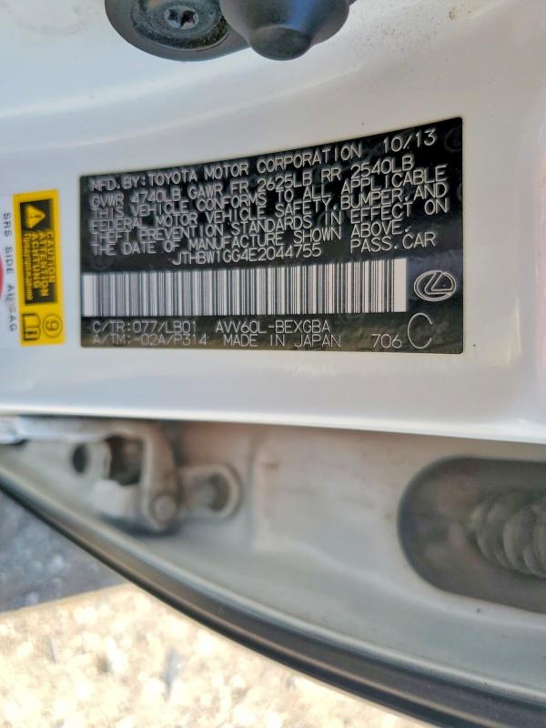 Продаж на аукціоні авто 2014 Lexus Es, vin: JTHBW1GG4E2044755, номер лоту: 60871146