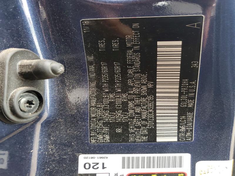 Aukcja sprzedaży 2019 Toyota Sienna, vin: 5TDYZ3DC3KS992195, numer aukcji: 60072536