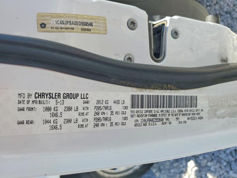 2014 Jeep Patriot მანქანა იყიდება აუქციონზე, vin: 1C4NJPBA0ED559548, აუქციონის ნომერი: 62479536
