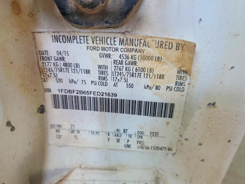 58308846 :رقم المزاد ، 1FDBF2B65FED21639 vin ، 2015 Ford F250 مزاد بيع