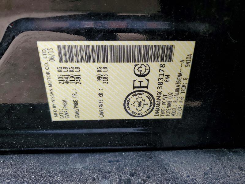 Aukcja sprzedaży 2016 Nissan Maxima, vin: 1N4AA6AP4GC383178, numer aukcji: 61337656