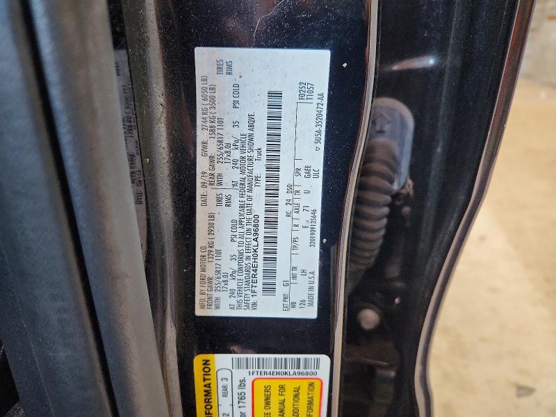 Продаж на аукціоні авто 2019 Ford Ranger, vin: 1FTER4EH0KLA96800, номер лоту: 62610416
