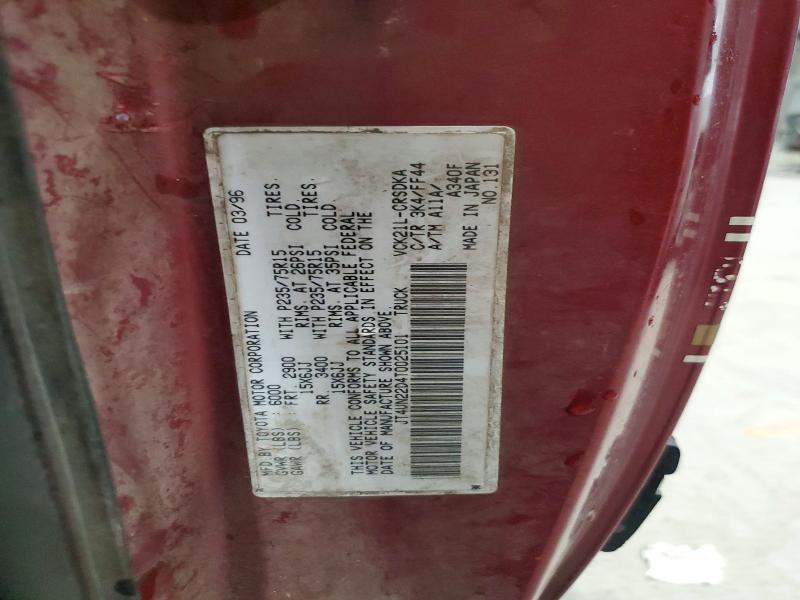 Aukcja sprzedaży 1996 Toyota T100, vin: JT4UN22D4T0025101, numer aukcji: 59784376