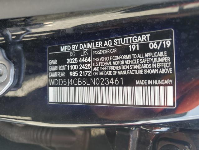 Продажа на аукционе авто 2020 Mercedes-benz Cla, vin: WDD5J4GB8LN023461, номер лота: 60459226