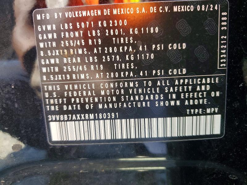 Продажа на аукционе авто 2024 Volkswagen Tiguan, vin: 3VV8B7AXXRM180391, номер лота: 61054006
