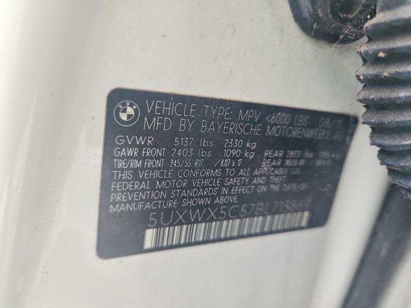 Продажа на аукционе авто 2011 Bmw X3, vin: 5UXWX5C57BL713889, номер лота: 62350856