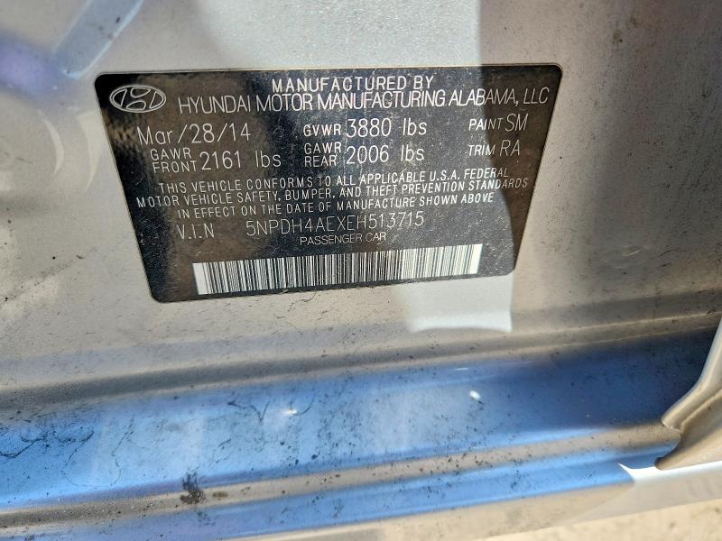 Продаж на аукціоні авто 2014 Hyun Elantra, vin: 5NPDH4AEXEH513715, номер лоту: 60795696