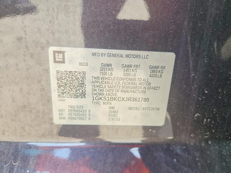 Продаж на аукціоні авто 2018 Gmc Yukon, vin: 1GKS1BKCXJR361780, номер лоту: 61893136