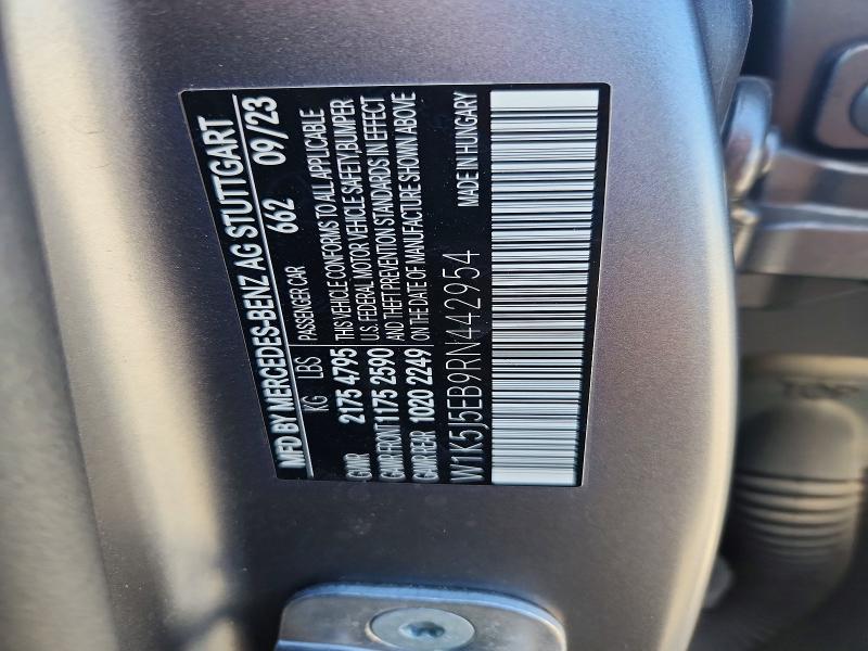 Aukcja sprzedaży 2024 Mercedes-benz Cla, vin: W1K5J5EB9RN442954, numer aukcji: 60820636