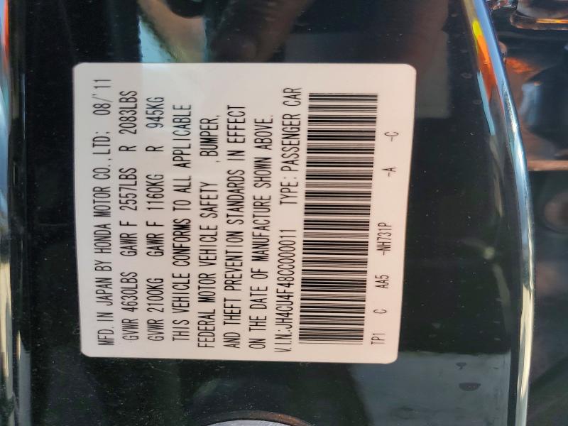 Aukcja sprzedaży 2012 Acura Tsx, vin: JH4CU4F48CC000011, numer aukcji: 62049606