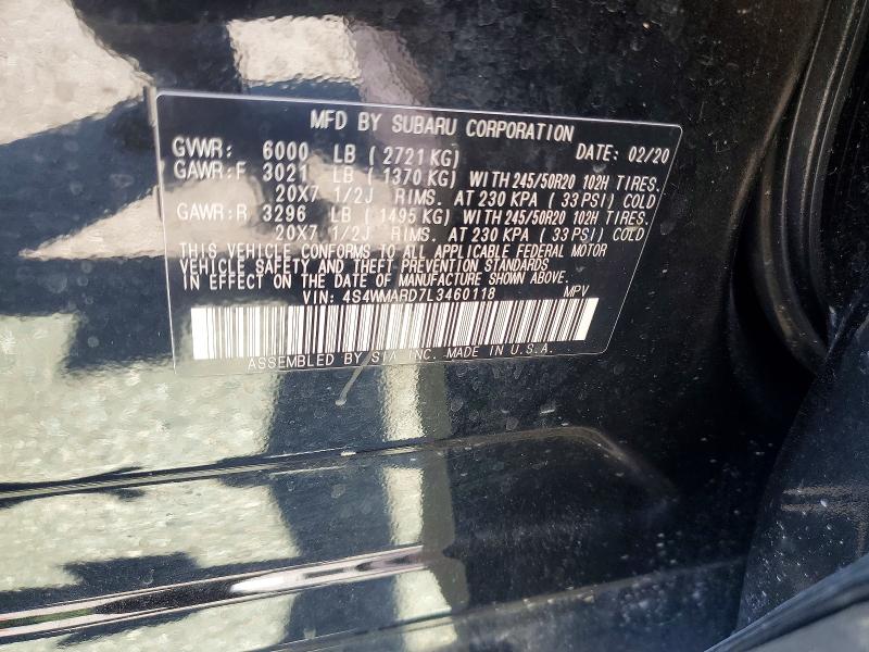 Продаж на аукціоні авто 2020 Subaru Ascent, vin: 4S4WMARD7L3460118, номер лоту: 61028546