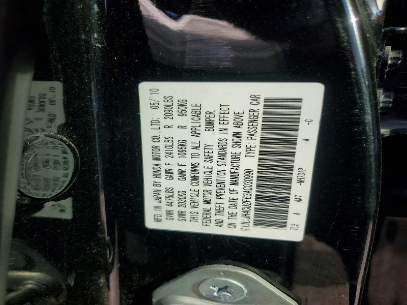Aukcja sprzedaży 2010 Acura Tsx, vin: JH4CU2F63AC030990, numer aukcji: 60212456