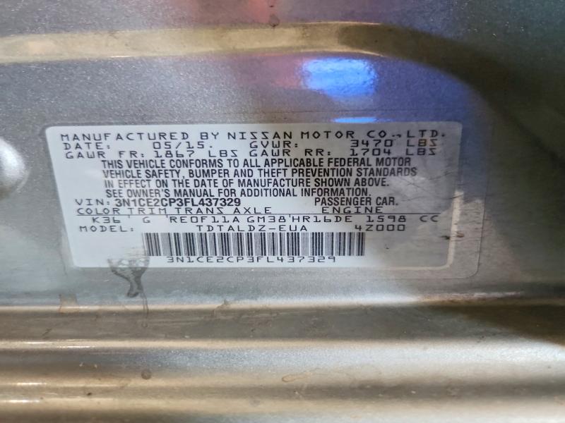 Продаж на аукціоні авто 2015 Nissan Versa Note, vin: 3N1CE2CP3FL437329, номер лоту: 85635715