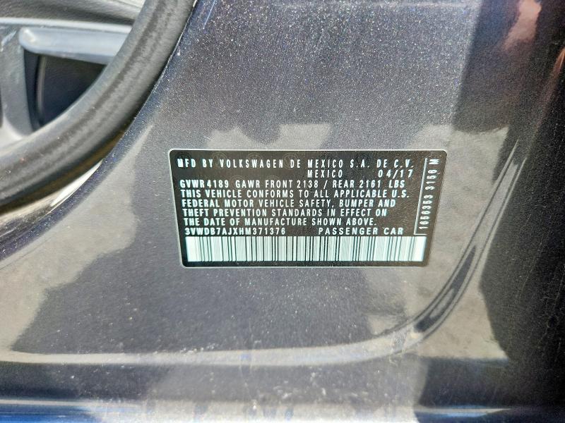 Продаж на аукціоні авто 2017 Volkswagen Jetta, vin: 3VWDB7AJXHM371376, номер лоту: 60715636