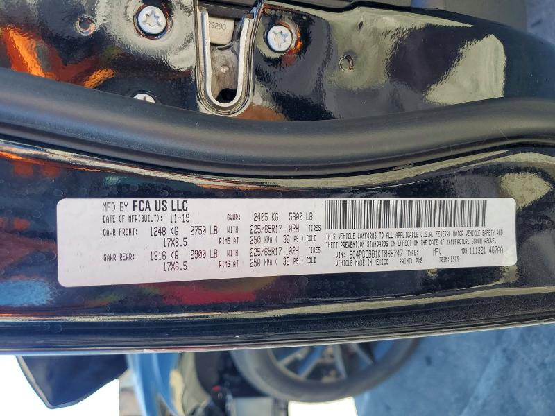Aukcja sprzedaży 2019 Dodge Journey, vin: 3C4PDCBB1KT869747, numer aukcji: 60233116