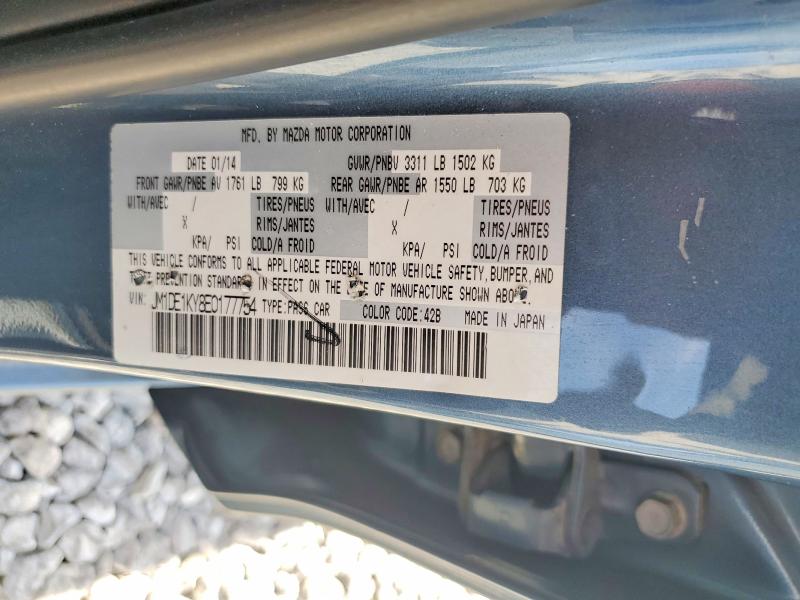 Aukcja sprzedaży 2014 Mazda Mazda2, vin: JM1DE1KY8E0177754, numer aukcji: 61542246