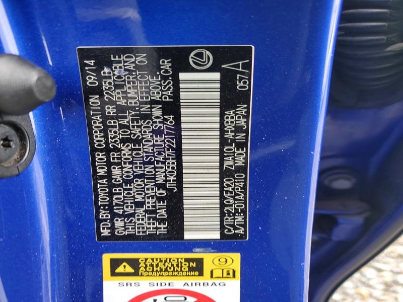 Продажа на аукционе авто 2015 Lexus Ct, vin: JTHKD5BH7F2217764, номер лота: 61581186