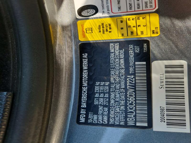 Aukcja sprzedaży 2012 Bmw 650, vin: WBALX3C56CDV77224, numer aukcji: 62880296