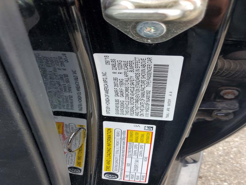 2018 Honda Accord მანქანა იყიდება აუქციონზე, vin: 1HGCV3F19JA001502, აუქციონის ნომერი: 59691626