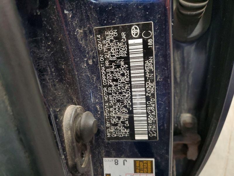 Aukcja sprzedaży 2014 Toyota Prius, vin: JTDKN3DU7E1803219, numer aukcji: 60501056