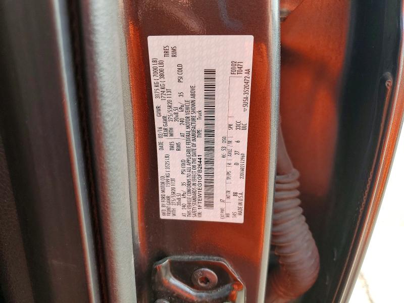 62321886 :رقم المزاد ، 1FTEW1EG1GFB26441 vin ، 2016 Ford F150 مزاد بيع