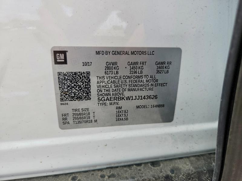 Продаж на аукціоні авто 2018 Buick Enclave, vin: 5GAERBKW1JJ143626, номер лоту: 59269546