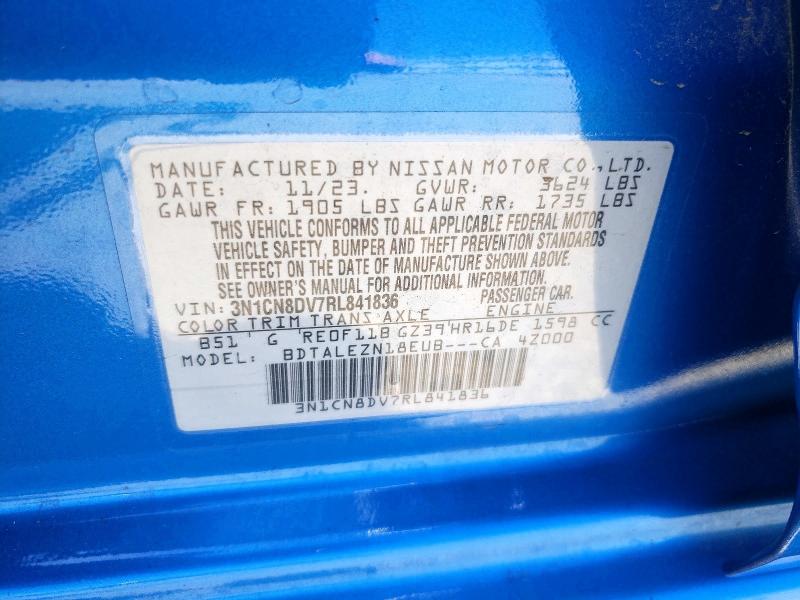 61071426 :رقم المزاد ، 3N1CN8DV7RL841836 vin ، 2024 Nissan Versa مزاد بيع