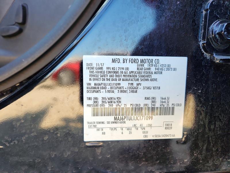 Продажа на аукционе авто 2018 Ford Ecosport, vin: MAJ6P1UL1JC171099, номер лота: 62276366