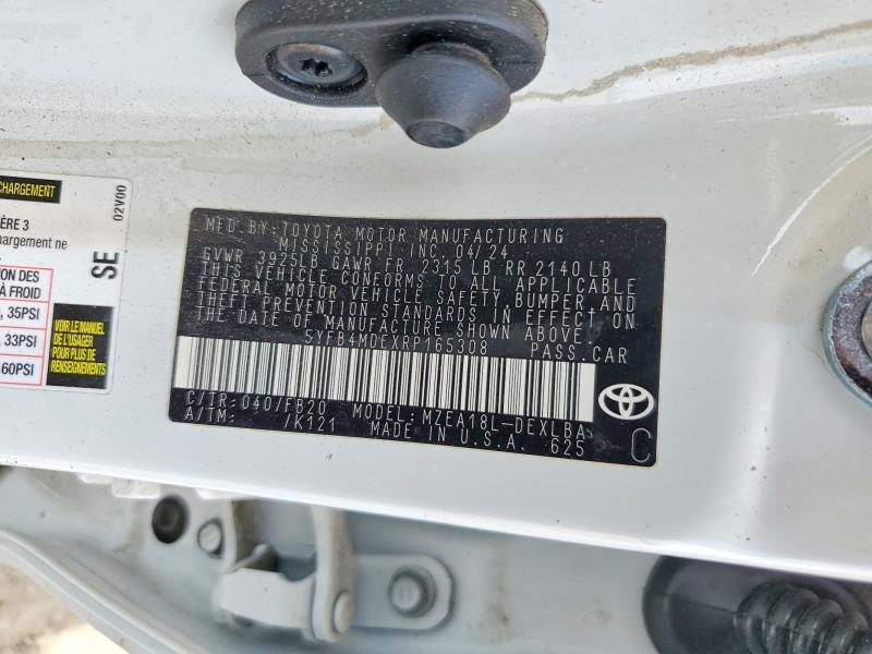 Продажа на аукционе авто 2024 Toyota Corolla, vin: 5YFB4MDEXRP165308, номер лота: 60628826