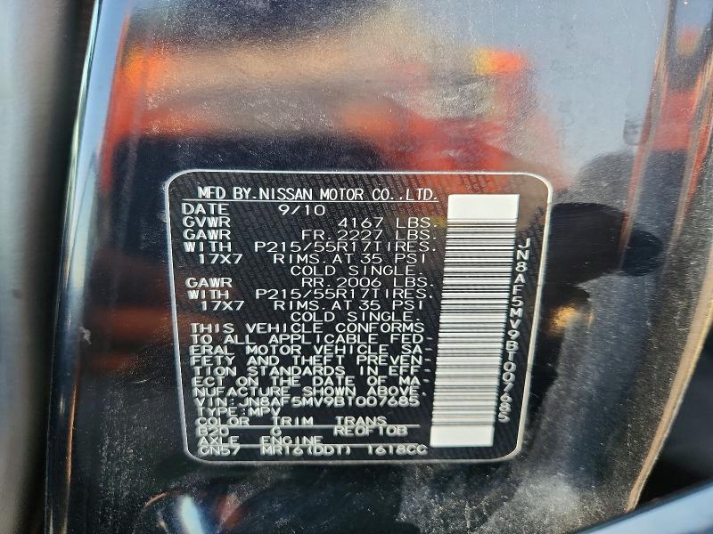 Aukcja sprzedaży 2011 Nissan Juke, vin: JN8AF5MV9BT007685, numer aukcji: 61228766