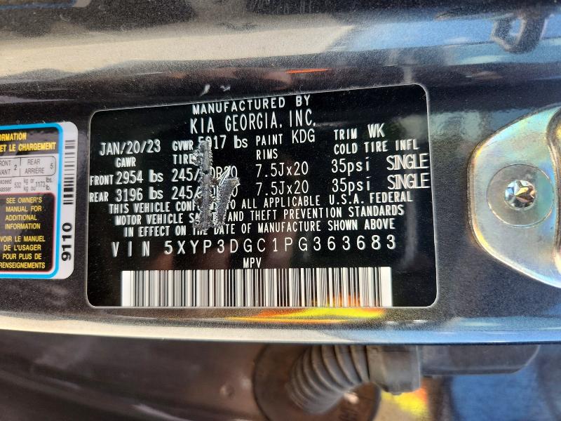 Продажа на аукционе авто 2023 Kia Telluride, vin: 5XYP3DGC1PG363683, номер лота: 60687776