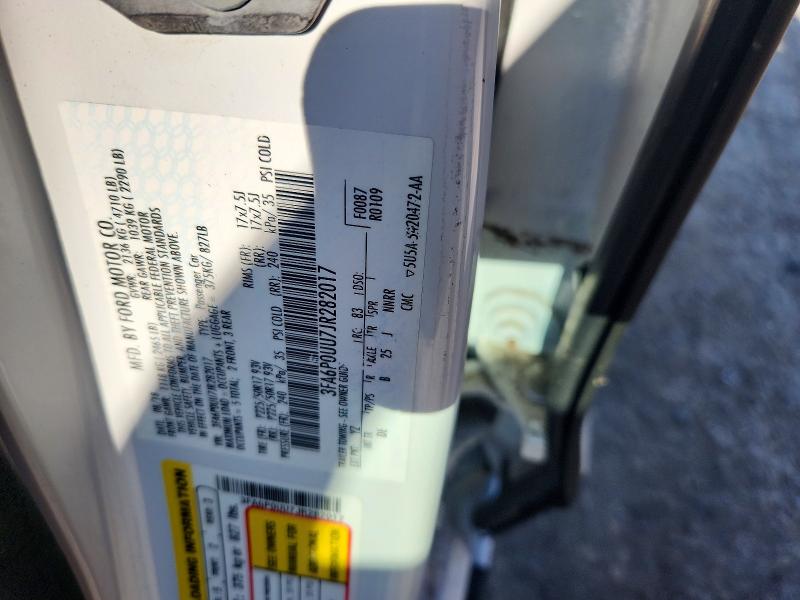 Aukcja sprzedaży 2018 Ford Fusion, vin: 3FA6P0UU7JR282017, numer aukcji: 59797976