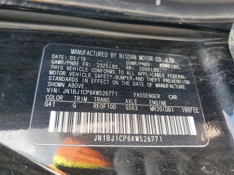 Продаж на аукціоні авто 2019 Nissan Rogue Sport, vin: JN1BJ1CP6KW526771, номер лоту: 61068476