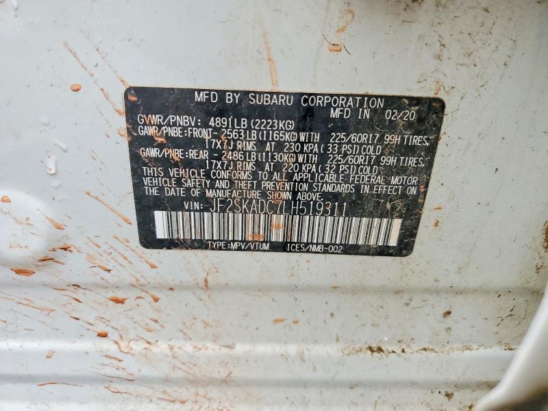 Продажа на аукционе авто 2020 Subaru Forester, vin: JF2SKADC7LH519311, номер лота: 61401016