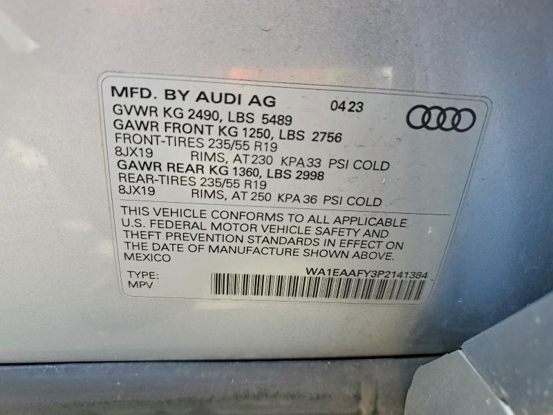 Продажа на аукционе авто 2023 Audi Q5, vin: WA1EAAFY3P2141384, номер лота: 62582926