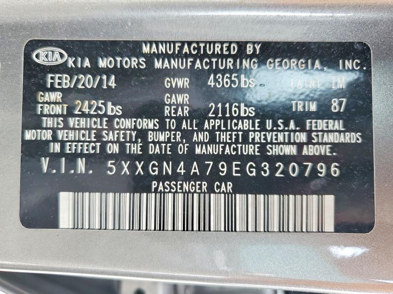 Продаж на аукціоні авто 2014 Kia Optima, vin: 5XXGN4A79EG320796, номер лоту: 60815856
