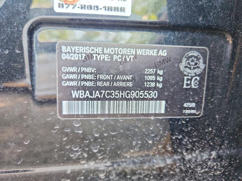 Продажа на аукционе авто 2017 Bmw 530, vin: WBAJA7C35HG905530, номер лота: 60136696