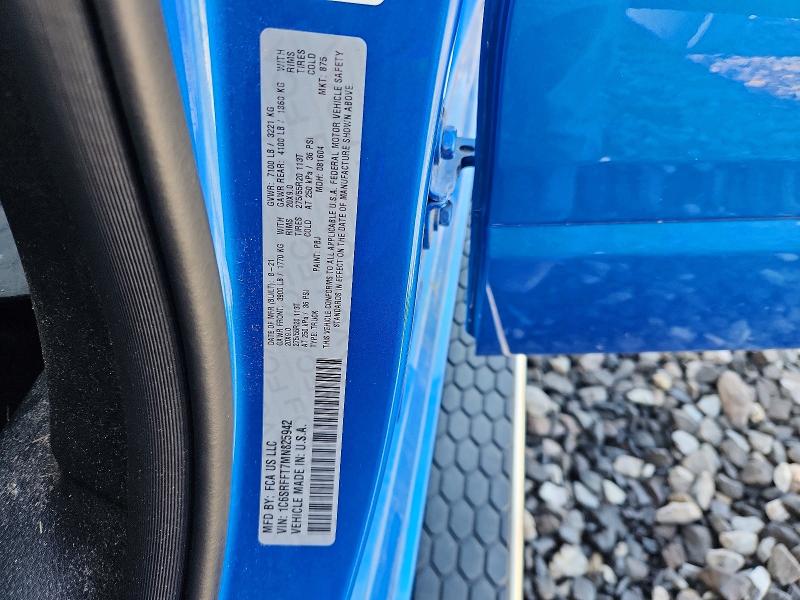 2021 Ram 1500 მანქანა იყიდება აუქციონზე, vin: 1C6SRFFT7MN825942, აუქციონის ნომერი: 61586056