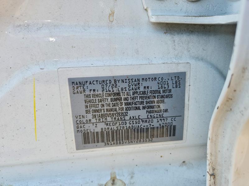 Продаж на аукціоні авто 2022 Nissan Sentra, vin: 3N1AB8DV5NY283532, номер лоту: 62090536