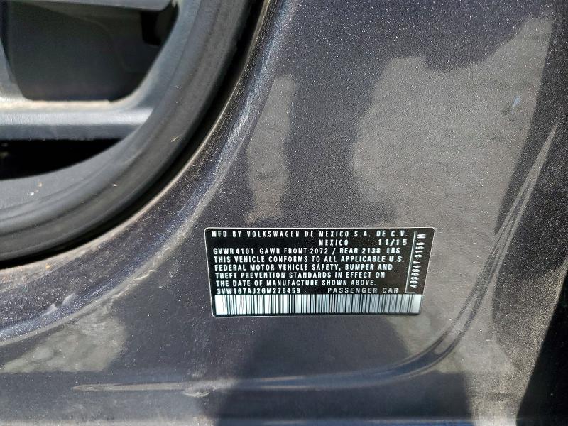 Продажа на аукционе авто 2016 Volkswagen Jetta, vin: 3VW167AJ2GM276459, номер лота: 59834836