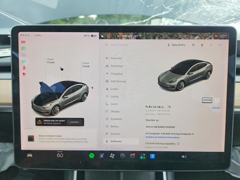 Aukcja sprzedaży 2019 Tesla Model 3, vin: 5YJ3E1EB5KF205848, numer aukcji: 59861216