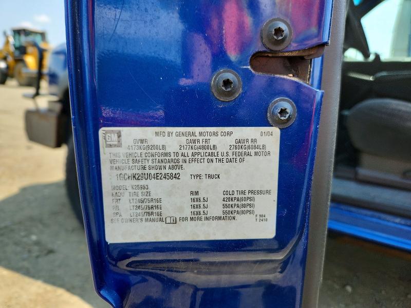 61812766 :رقم المزاد ، 1GCHK29U04E245842 vin ، 2004 Chevrolet Silverado مزاد بيع