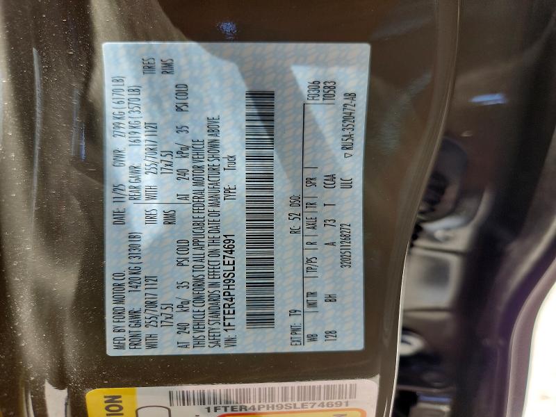 2025 Ford Ranger მანქანა იყიდება აუქციონზე, vin: 1FTER4PH9SLE74691, აუქციონის ნომერი: 61808516