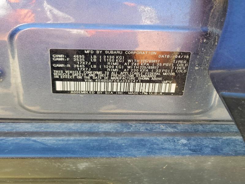 60062426 :رقم المزاد ، 4S4BSAFC8J3362471 vin ، 2018 Subaru Outback مزاد بيع