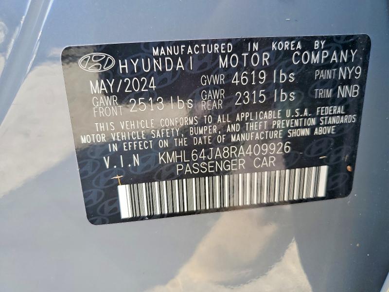 62062616 :رقم المزاد ، KMHL64JA8RA409926 vin ، 2024 Hyundai Sonata مزاد بيع