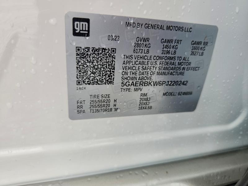 Продаж на аукціоні авто 2023 Buick Enclave, vin: 5GAERBKW6PJ220242, номер лоту: 58597606