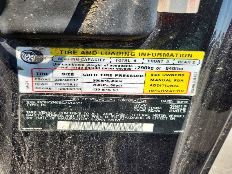 Продажа на аукционе авто 2012 Volvo C70, vin: YV1672MC6CJ126023, номер лота: 62680946